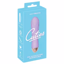 Cuties Mini - vibrátor s akumulátorom - vodotesný, rastrovaný - fialový