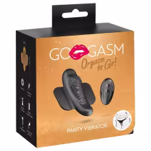 GoGasm Panty - vibrátor na klitoris - nabíjateľný, diaľkové ovládanie - čierny