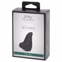 Fifty Shades of Grey - vibračný prstový stimulátor - čierny