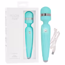Pillow Talk Cheeky Wand - vibrátor na masáže - dobíjací - tyrkysový