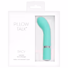 Pillow Talk Racy - vibrátor na G bod - úzky, nabíjateľný - tyrkysový