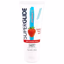 HOT - jedlý lubrikant na sex - jahoda - 75 ml