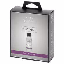 Odviate odtieňov sivej Play Nice - zmyselný masážny olej s vôňou vanilky (90 ml)