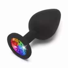 Kolík análny TOYJOY RAINBOW BOOTY JEWEL stredný čierny