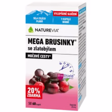 NATUREVIA Mega brusnice so zlatobyľou 20% 50 + 10 zdarma inov.2026 60 kapsúl