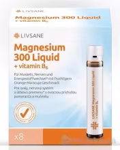 Livsane tekuté magnézium  s vitamínom B6 8x30ml