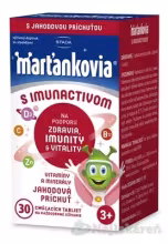 Marťankovia s Imunactivom cmúľacie tabliety príchuť jahoda 30 ks