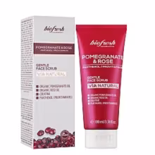 Bio Fresh Cosmetic jemný pleťový scrub s panthenolom a B5 Pomegranate & Rose 100 ml