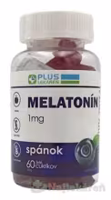 Plus Lekáreň Melatonín 1 mg želé cukríky čučoriedka 60 ks