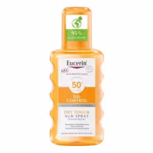 EUCERIN Sun oil control dry touch SPF50+ transparentný sprej na opaľovanie 200 ml