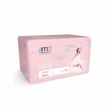AMD Lady super inkontinenčné vložky pre ženy 33,3 x 11,4 cm nasiakavosť 550 ml 10 ks