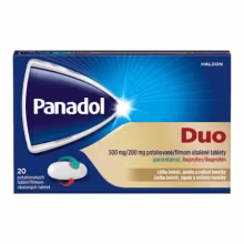 PANADOL Duo 500 mg/200 mg na bolesť hlavy a zubov 20 tabliet