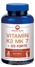 Pharma Activ Vitamín K2 MK 7 + D3 FORTE inov.2020 100+25 tabliet