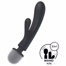 Satisfyer Triple Lover - vibrátor na G-bod a klitoris - strieborný
