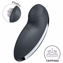 Satisfyer Tap &amp; Climax 2 - vibrátor na klitoris a stimulátor - 2v1, sivý