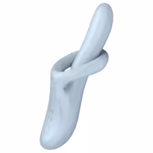 Satisfyer Heat Flex 4 - zohrievací vibrátor s ramenom na klitoris (strieborný)