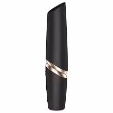 Satisfyer - vibrátor na klitoris v tvare rúžu - čierny