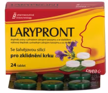 Pharmaceutical Biotechnol Larypront se šalvějovou silicí 24 tabliet