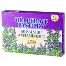 Dr. Müller Müllerove pastilky so šalviou a vit. C pri nachladení 12 pastiliek