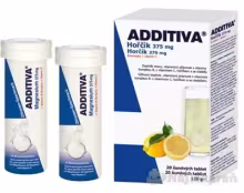 Additiva horčík 375 mg+ B-komplex + vit.C 2 x 10 šumivých tabliet