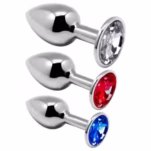 Alive - análny plug set - kovové análne kolíky - strieborné