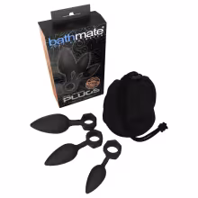 Bathmate Anal Training Plugs - sada análnych kolíkov (čierna)