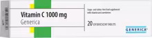 Generica Vitamin C 1000 mg 20 šumivých tabliet