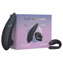 Womanizer Lust&amp;Luxury - klitorálny a párový vibrátor set - čierny