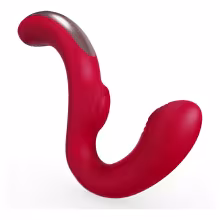 SEX HD Genie - vibrátor na bod G a klitoris - červený