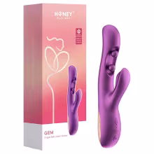 Honey Play Box Gem - vibrátor na bod G a klitoris s guličkami ovládaný aplikáciou (fialový)
