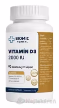 BIOMIC Vitamín D3 2000 IU 90 želatínových kapsúl