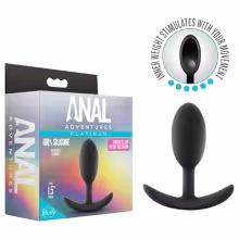 Anal Adventures Platinum - análny kolík - čierny - stredný