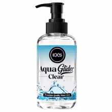 EXS AquaGlider Clear - priehľadný lubrikačný gél na vodnej báze v pumpičkovej fľaši (250 ml)
