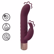 Loveline - mini vibrátor s uškami zajaca (červený)