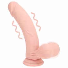 RealRock - realistický vibrátor s dvojitou hustotou (telovej farby) - 18 cm