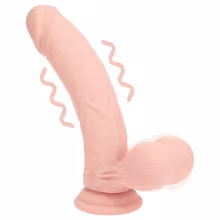RealRock - realistický vibrátor s dvojitou hustotou (telovej farby) - 20 cm