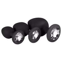 Easytoys - análny plug set - čierny