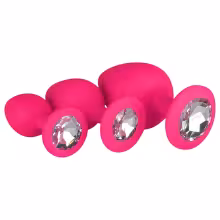 Easytoys - análny plug set - ružový