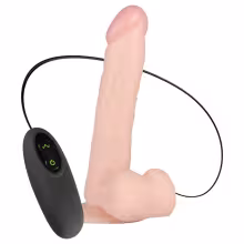 Real Fantasy Lewis - vibrátor realistický na batérie - 22 cm - telová farba