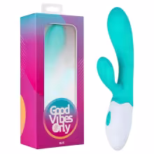 Good Vibes Only Blis Rabbit - vibrátor s ramienkom na klitoris - tyrkysový