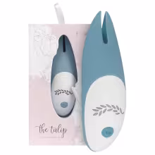 Bloom Tulip - vibračný stimulátor klitorisu - silikón - dobíjací - tyrkysový
