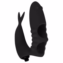 Easytoys - prstový vibrátor 2v1 - čierny