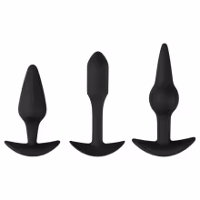 EasyToys Pleasure kit - rozmanitá sada análnych kolíkov (čierna)