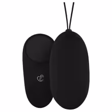EasyToys - nositeľné nabíjateľné, vodotesné, rádiové vibračné vajíčko (čierne)