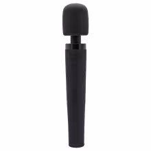 Pixey Deluxe Black Velvet - wand vibrátor L (čierny)