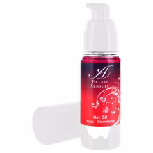 Extase Sensuel - masážny olej s hrejivým efektom - jahoda - 30 ml