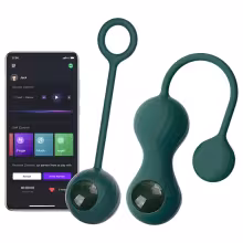 Magic Motion Crystal Duo - vibrátorové venušine guličky ovládané aplikáciou (zelené)