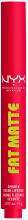 NYX PROFESSIONAL MAKEUP Fat Matte Smooth Color Lipstick 15 Fuzzy Flame, 2 g