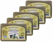 KNOSSOS Grécke olivové mydlo prírodné zelené 100 g, 5 ks