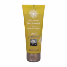 Lubrikačný gél HOT Shiatsu Love White Tea & Peach jedlý 75 ml